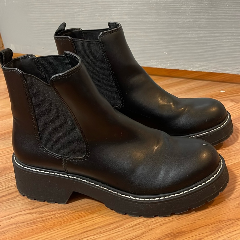 Steve Madden Black Combat Boots Size 7